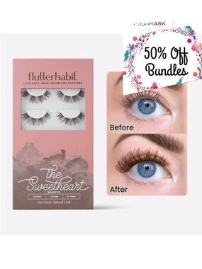The Sweetheart Faux-Mink Underlash Clusters - Brunette